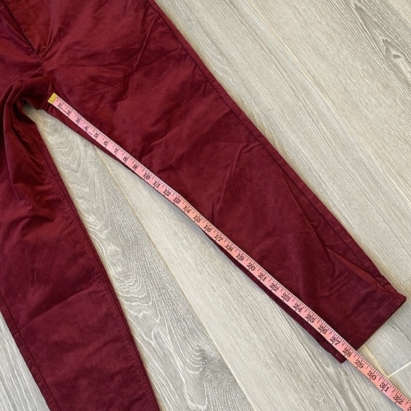 NWT Jones New York Burgundy Corduroy Trouser Skinny Leg Size 8 - Picture 3 of 8